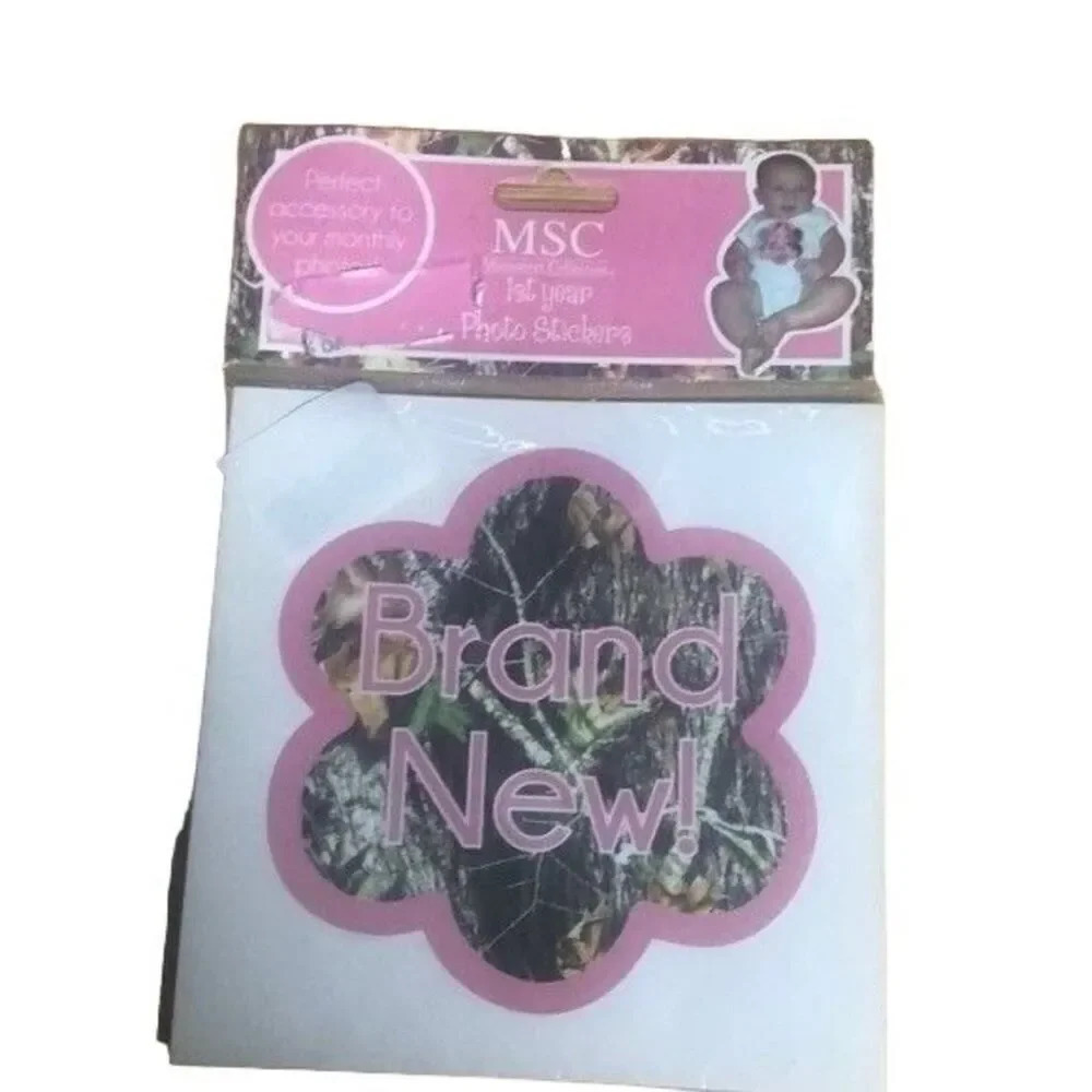 MSC Mainstreet Collection 1st Year Photo Stickers Baby Girl Camo Pink